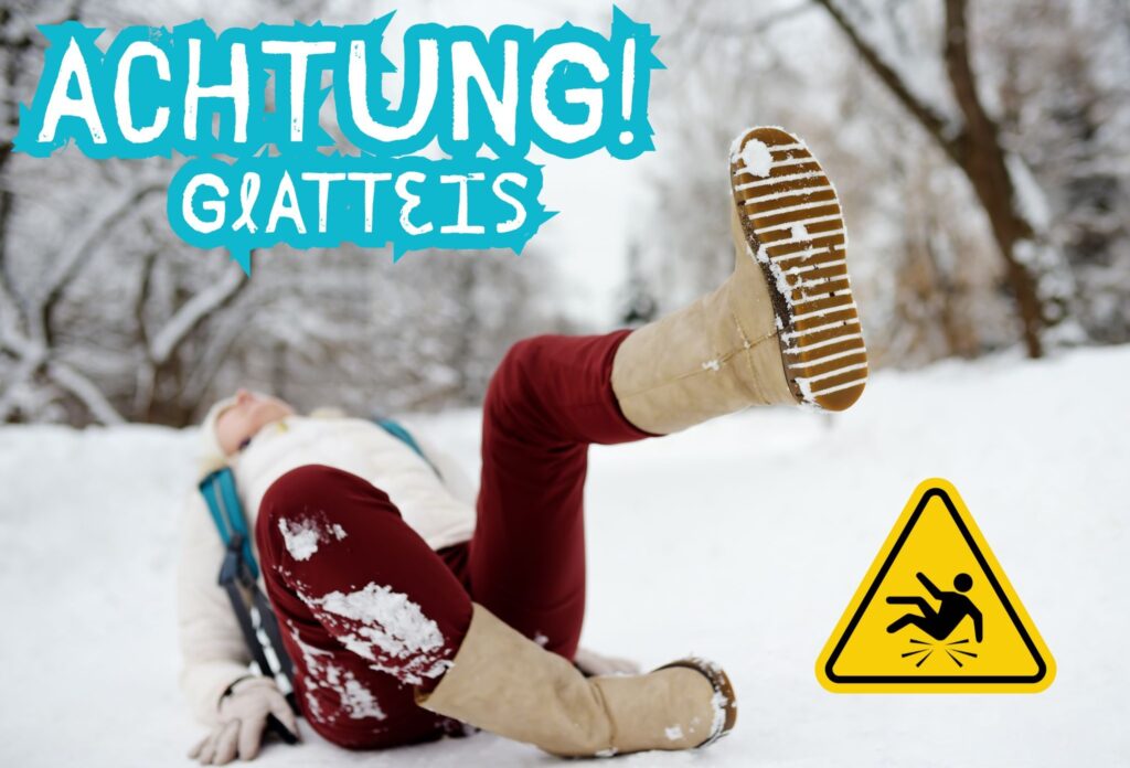 Achtung! Glatteis, aktuelle Meldung zum Winterdienst der Wohnungsbaugenossenschaft eG Wittstock
